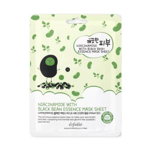 Pure Skin Niacinamide Black Bean Essence Mask Sheet