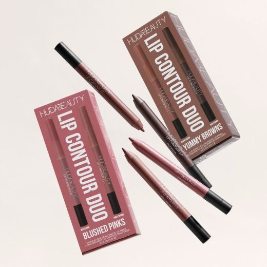 HUDA BEAUTY Lip Contour Duo - Blushed Pinks Lūpų pieštukų rinkinys