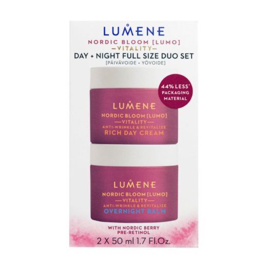 Nordic Bloom [LUMO] Vitality Day + Night Cream Duo Set: Rich Day Cream + Overnight Balm 