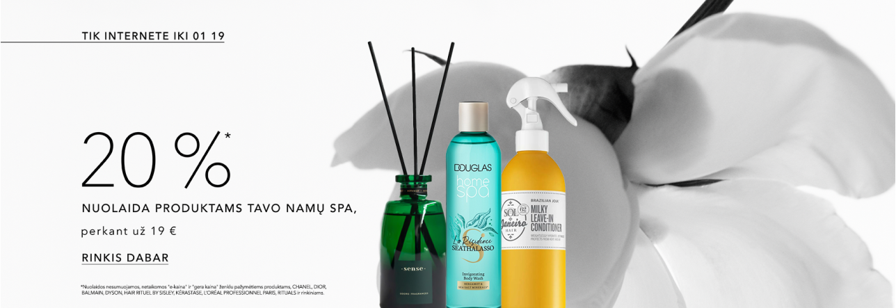 -20% PRODUKTAMS TAVO NAMŲ SPA